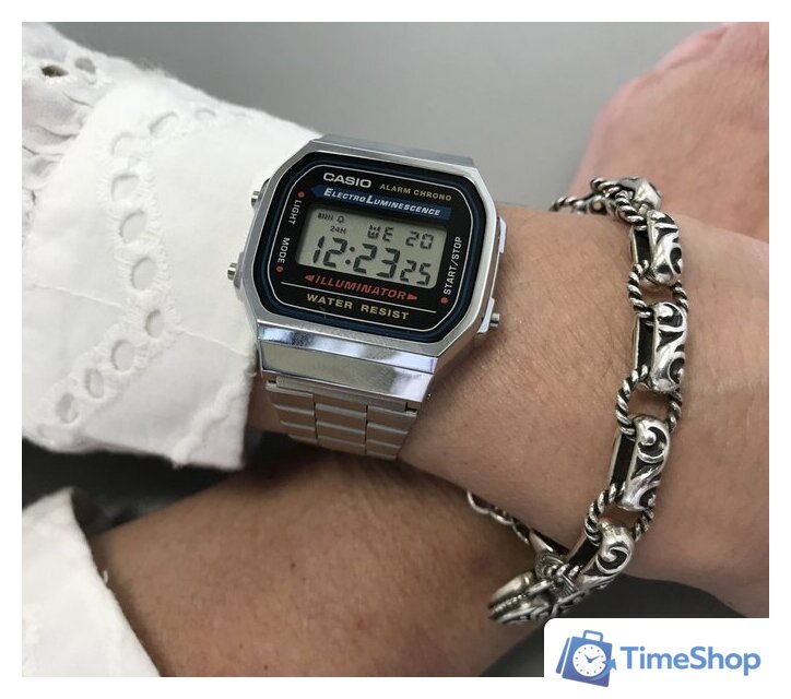 Наручные часы Casio A-168WA-1W - Изображение №6 — Интернет-магазин Time-Shop
