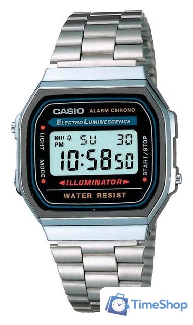 Наручные часы Casio A-168WA-1W - Изображение №1 — Интернет-магазин Time-Shop