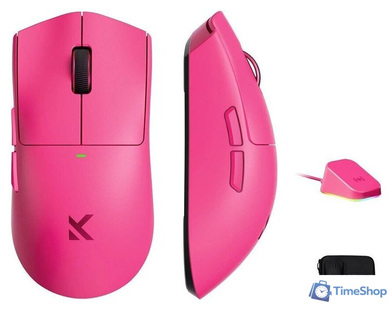 Игровая мышь MCHOSE K7 Ultra Lightweight Wireless (розовый) - Изображение №2 — Интернет-магазин Time-Shop