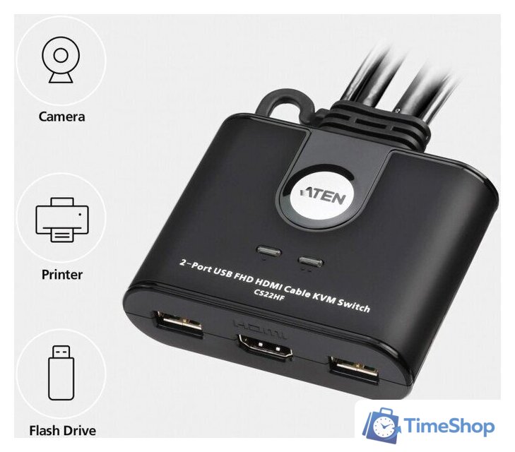 KVM переключатель Aten CS22HF-AT - Изображение №3 — Интернет-магазин Time-Shop