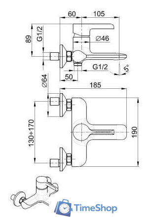 Смеситель Armatura Angelit 4724-010-00 - Изображение №2 — Интернет-магазин Time-Shop