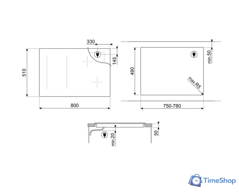Варочная панель Smeg SIM1864DG - Изображение №2 — Интернет-магазин Time-Shop