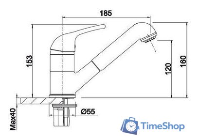 Смеситель Blanco Daras-S Silgranit (кофе) - Изображение №2 — Интернет-магазин Time-Shop