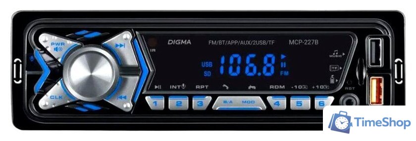 USB-магнитола Digma MCP-227B - Изображение №1 — Интернет-магазин Time-Shop