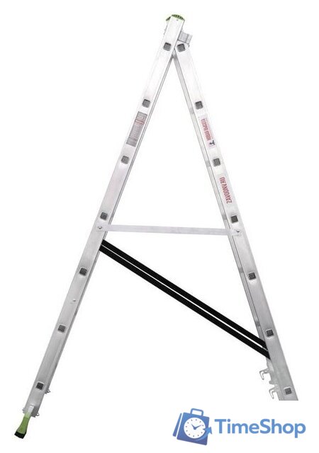 Лестница-стремянка Новая высота NV 222 алюминиевая двухсекционная 2x7 ступеней - Изображение №4 — Интернет-магазин Time-Shop