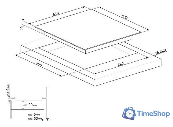 Варочная панель Smeg SI2M7643B - Изображение №2 — Интернет-магазин Time-Shop
