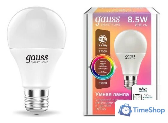 Светодиодная лампочка Gauss Smart Home 1170112 - Изображение №1 — Интернет-магазин Time-Shop