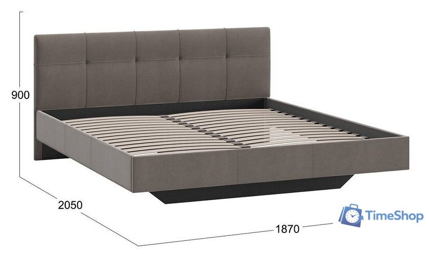 Кровать Трия Элис тип 1 с мягкой обивкой 180x200 (велюр мокко) - Изображение №3 — Интернет-магазин Time-Shop