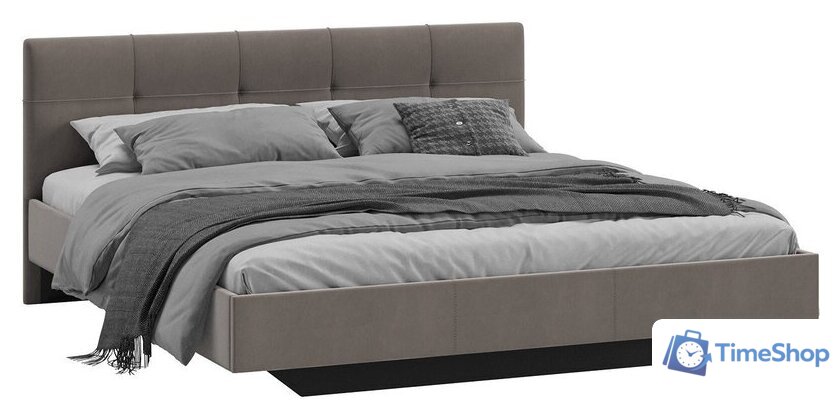Кровать Трия Элис тип 1 с мягкой обивкой 180x200 (велюр мокко) - Изображение №1 — Интернет-магазин Time-Shop
