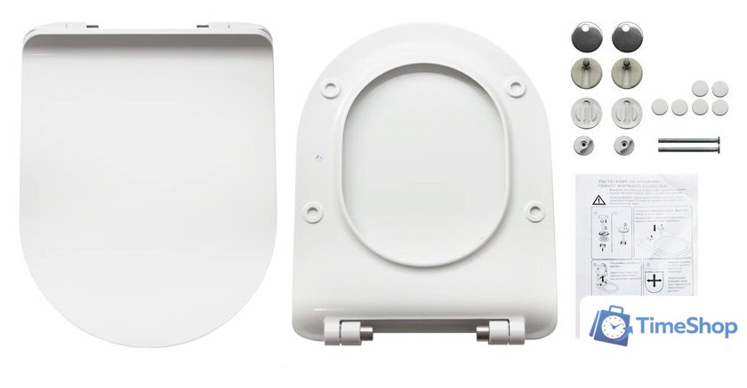 Унитаз напольный Sanita Luxe Next Slim WC.CC/Next/2-SlimDM/WHT.G/S1 - Изображение №5 — Интернет-магазин Time-Shop