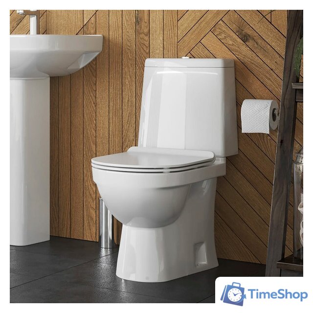 Унитаз напольный Sanita Luxe Next Slim WC.CC/Next/2-SlimDM/WHT.G/S1 - Изображение №6 — Интернет-магазин Time-Shop
