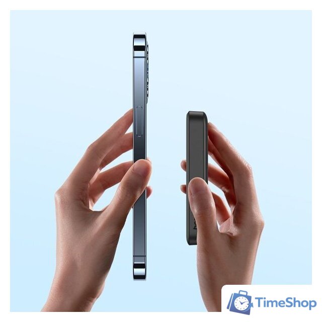 Внешний аккумулятор Baseus Magnetic Mini Air Wireless Fast Charge Power Bank 20W 10000mAh (черный) - Изображение №16 — Интернет-магазин Time-Shop