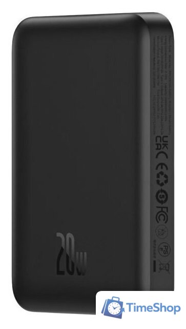 Внешний аккумулятор Baseus Magnetic Mini Air Wireless Fast Charge Power Bank 20W 10000mAh (черный) - Изображение №3 — Интернет-магазин Time-Shop