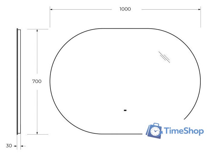  Cezares Зеркало CZR-SPC-VAGUE-1000-700-MOV - Изображение №7 — Интернет-магазин Time-Shop