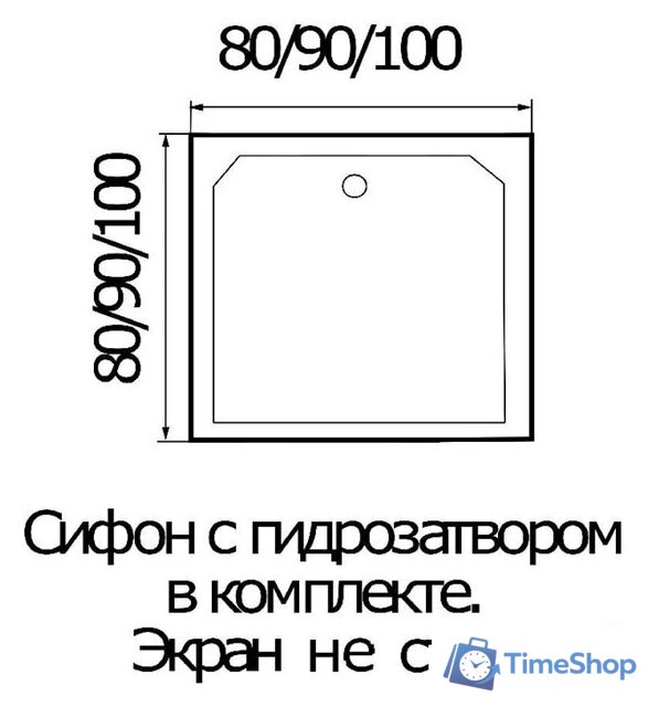 Душевой поддон River Tana 90x90 - Изображение №2 — Интернет-магазин Time-Shop