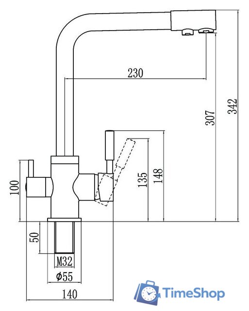 Смеситель Savol S-L1801Y - Изображение №2 — Интернет-магазин Time-Shop