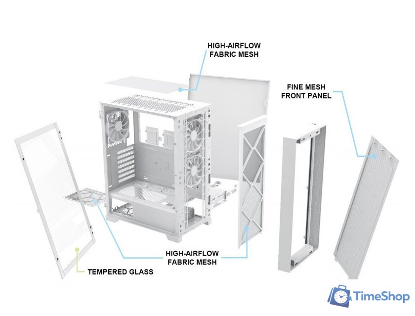 Корпус Montech AIR 1000 Lite (белый) - Изображение №2 — Интернет-магазин Time-Shop