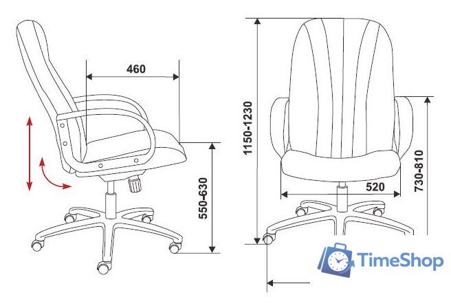 Офисное кресло Бюрократ T-898AXSN-B - Изображение №2 — Интернет-магазин Time-Shop