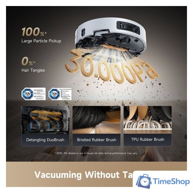 Робот-пылесос Dreame Aqua10 Roller (евровилка, черный) - Изображение №6 — Интернет-магазин Time-Shop