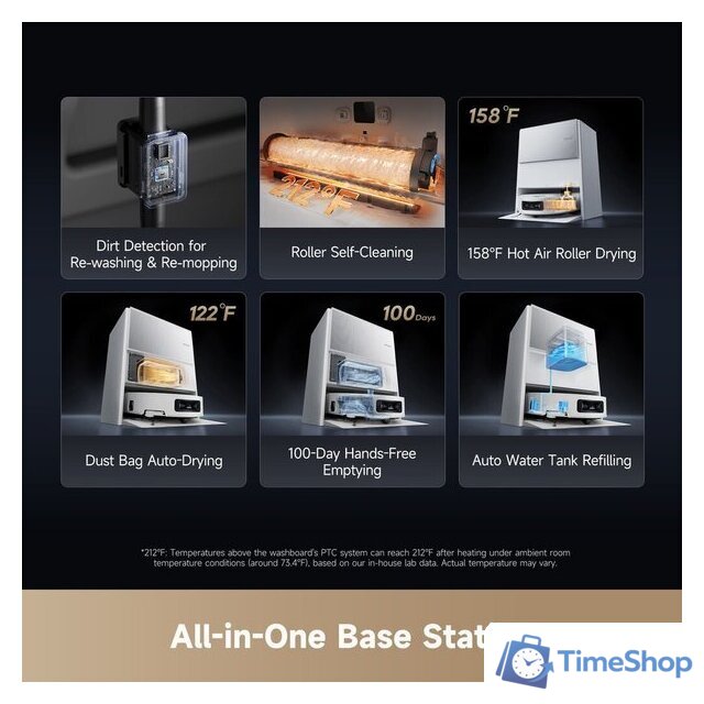 Робот-пылесос Dreame Aqua10 Roller (евровилка, черный) - Изображение №10 — Интернет-магазин Time-Shop