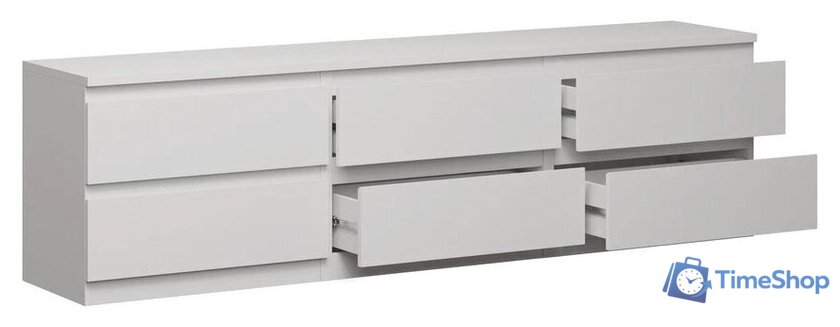 Тумба Mio Tesoro Кастор 6 ящиков 2.03.03.110.1 (белый) - Изображение №2 — Интернет-магазин Time-Shop