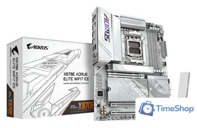 Материнская плата Gigabyte X870E Aorus Elite WiFi7 Ice (rev. 1.3) - Изображение №5 — Интернет-магазин Time-Shop