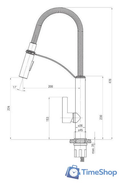 Смеситель Deante Gerbera BGB N72M - Изображение №2 — Интернет-магазин Time-Shop