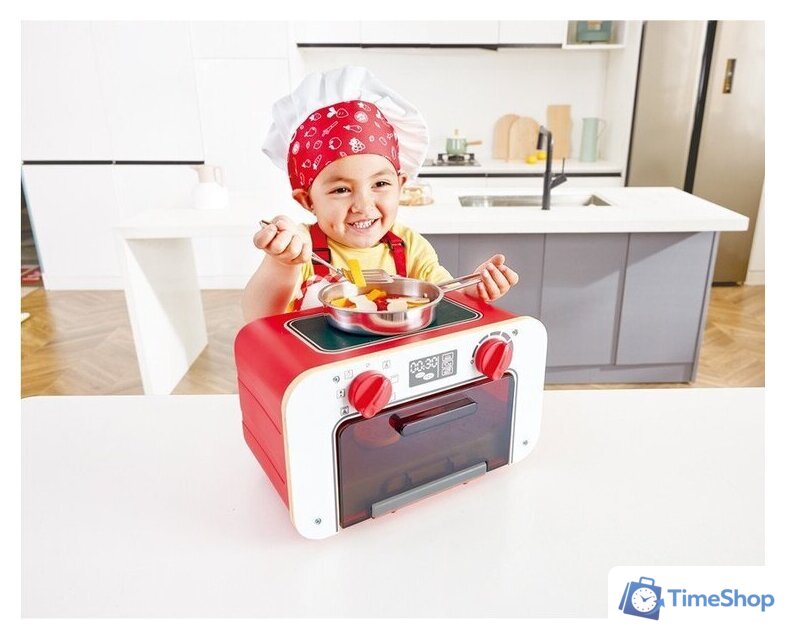 Плита игрушечная Hape Духовка, плита, набор игрушечных продуктов 3 в 1 E3183_HP - Изображение №9 — Интернет-магазин Time-Shop