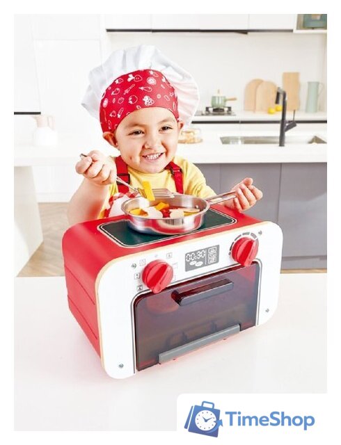Плита игрушечная Hape Духовка, плита, набор игрушечных продуктов 3 в 1 E3183_HP - Изображение №14 — Интернет-магазин Time-Shop