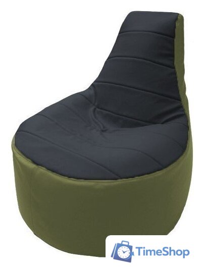 Кресло-мешок Flagman Трон Т1.3-32 (черный/оливковый) - Изображение №1 — Интернет-магазин Time-Shop