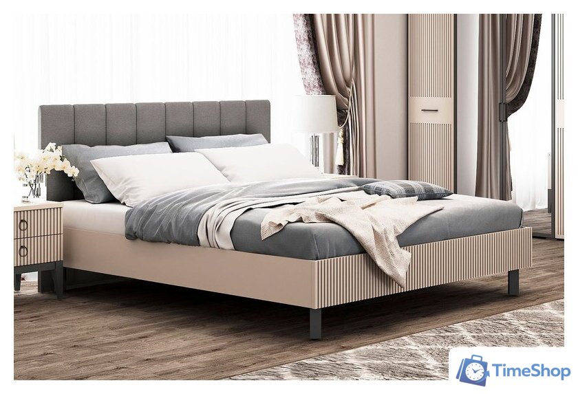 Кровать Ангстрем Хилтон спальня ХТ-800.26 исп.22 (Д2, кашемир серый) - Изображение №2 — Интернет-магазин Time-Shop