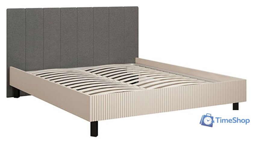 Кровать Ангстрем Хилтон спальня ХТ-800.26 исп.22 (Д2, кашемир серый) - Изображение №1 — Интернет-магазин Time-Shop