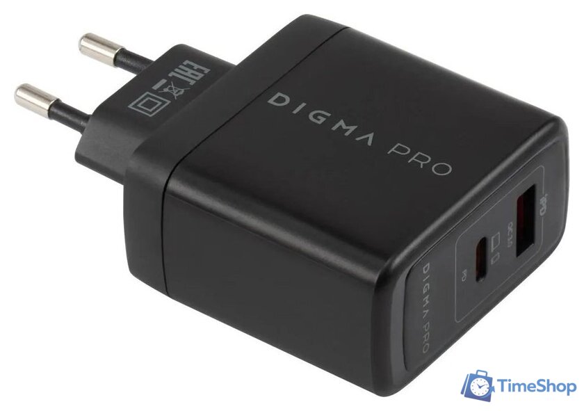 Сетевое зарядное Digma DPW6A (черный) - Изображение №3 — Интернет-магазин Time-Shop