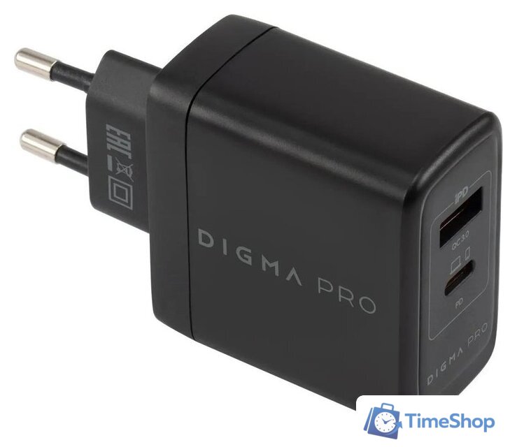 Сетевое зарядное Digma DPW6A (черный) - Изображение №8 — Интернет-магазин Time-Shop