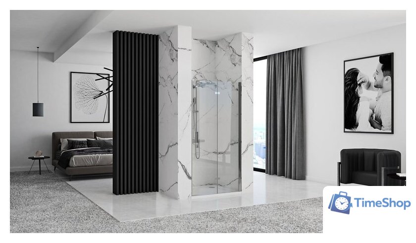 Душевая дверь Rea Molier 80 REA-K6367 (хром/прозрачное стекло) - Изображение №2 — Интернет-магазин Time-Shop