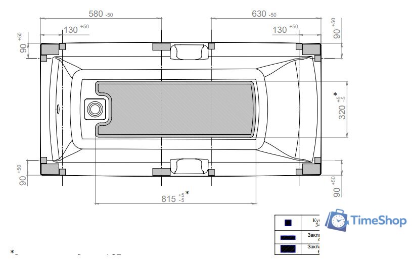 Ванна Triton Алекса 150x75 (с ножками) - Изображение №6 — Интернет-магазин Time-Shop