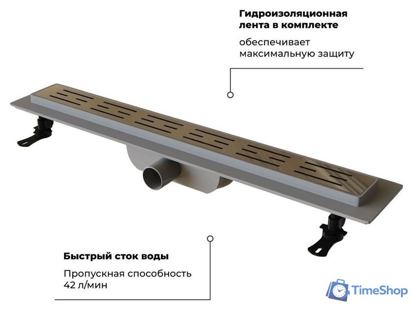 Трап/канал RGW Drain Leo-10 60211060-01 - Изображение №4 — Интернет-магазин Time-Shop