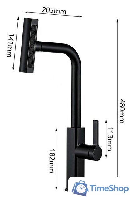 Смеситель Econoce EC0824BL - Изображение №2 — Интернет-магазин Time-Shop