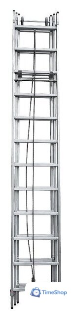 Лестница Новая высота NV 525 трёхсекционная с тросовой тягой 3x12 ступеней - Изображение №3 — Интернет-магазин Time-Shop