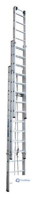 Лестница Новая высота NV 525 трёхсекционная с тросовой тягой 3x12 ступеней - Изображение №4 — Интернет-магазин Time-Shop
