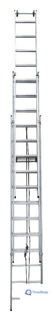 Лестница Новая высота NV 525 трёхсекционная с тросовой тягой 3x12 ступеней - Изображение №7 — Интернет-магазин Time-Shop