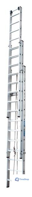 Лестница Новая высота NV 525 трёхсекционная с тросовой тягой 3x12 ступеней - Изображение №1 — Интернет-магазин Time-Shop