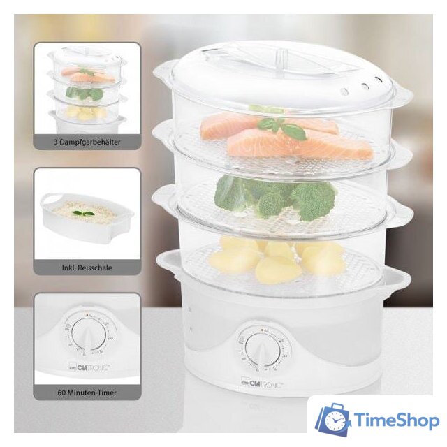 Пароварка Clatronic DG 3665 - Изображение №4 — Интернет-магазин Time-Shop