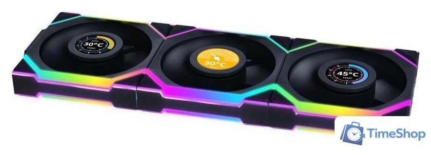 Комплект вентиляторов для корпуса с контроллером Lian Li Uni Fan SL 120 Wireless LCD G99.12SLLCD1W3B.R0 - Изображение №1 — Интернет-магазин Time-Shop