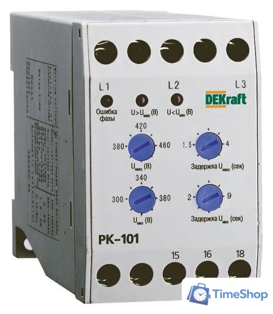 Реле контроля фаз DEKraft 23300DEK - Изображение №1 — Интернет-магазин Time-Shop