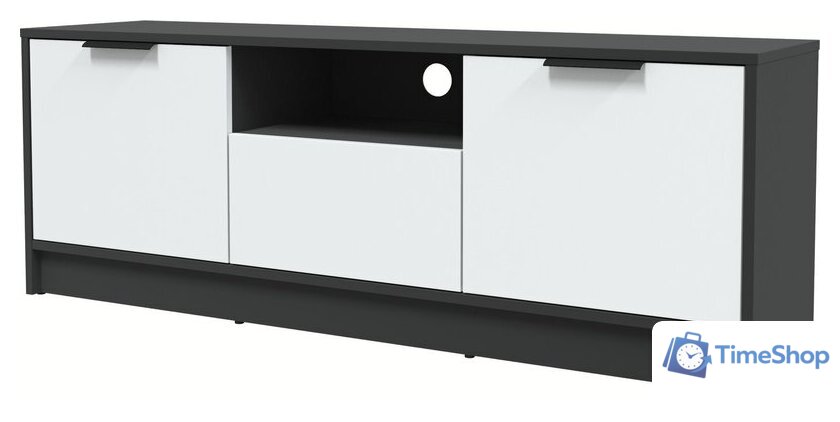 Тумба Интерлиния ТВ Концепт КТ-ТВ3-50 (белый платинум/антрацит) - Изображение №1 — Интернет-магазин Time-Shop