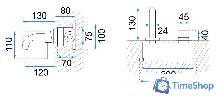 Смеситель Rea Lungo REA-B8559 (золотой) - Изображение №6 — Интернет-магазин Time-Shop