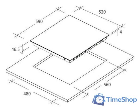 Варочная панель Candy CH 64 CCB - Изображение №2 — Интернет-магазин Time-Shop