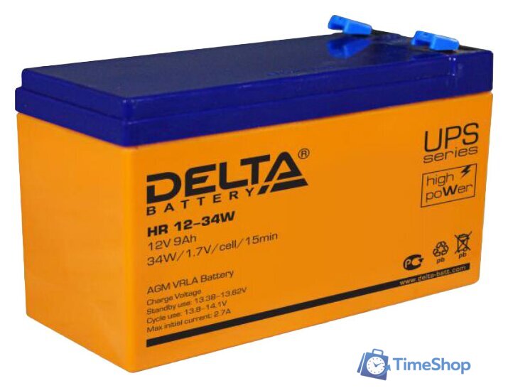 Аккумулятор для ИБП Delta HR 12-34W (12В/9 А·ч) - Изображение №1 — Интернет-магазин Time-Shop