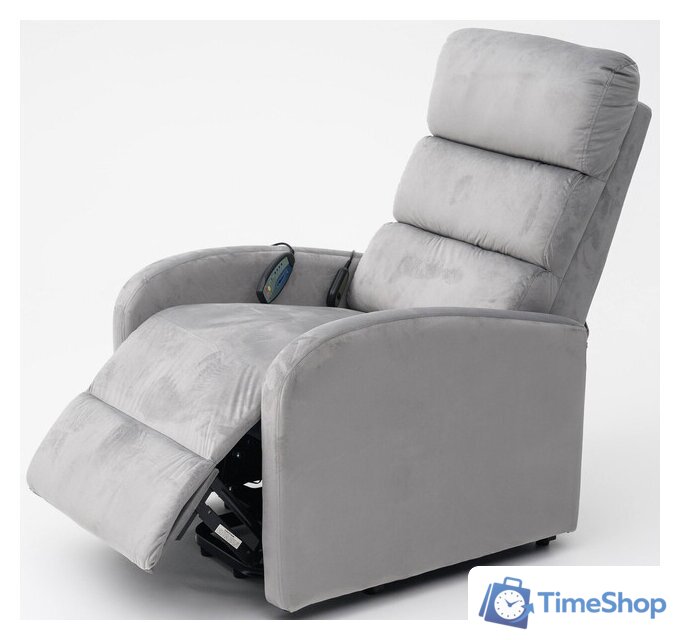 Массажное кресло Calviano 2166 (серый велюр) - Изображение №1 — Интернет-магазин Time-Shop